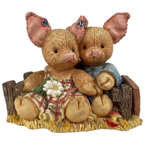 3 Enesco This Little Piggy Figurines Ducky Friend Had None Home Sw Eeet Lot TLP - Picture 9 of 13